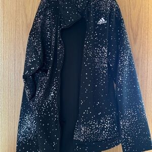 Adidas Girls Black & Pink Track Suit